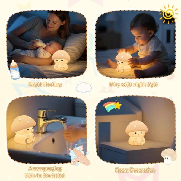 Mushroom Night Light for Kids (50%OFF)
