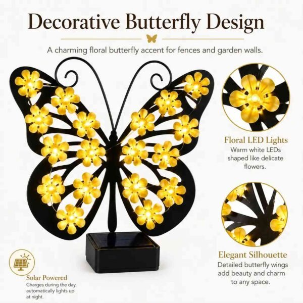 Solar Garden Light, Outdoor Solar Fence Decor (50%OFF)