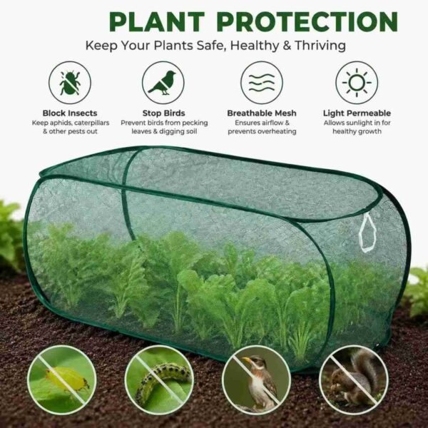 Pop-Up Garden Mesh Plant Cover – Foldable Plant Protection Tent (50%OFF)