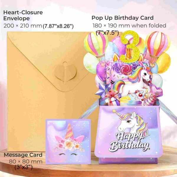 Unicorn Pop Up Birthday Card for Girls (50%OFF)
