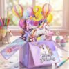 Unicorn Pop Up Birthday Card for Girls (50%OFF)