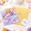 Unicorn Pop Up Birthday Card for Girls (50%OFF)