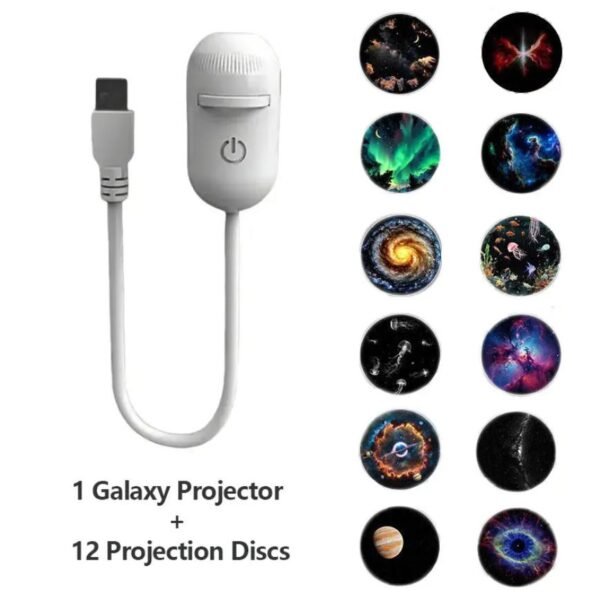 2-in-1 Galaxy Starry Sky Night Light & Projector with 12 Projection Films (50%OFF)