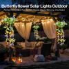 Butterfly Solar Lights for Garden, 2 Pack IP65 Outdoor String Lights with Fluttering Butterflies & Flowers (50%OFF)