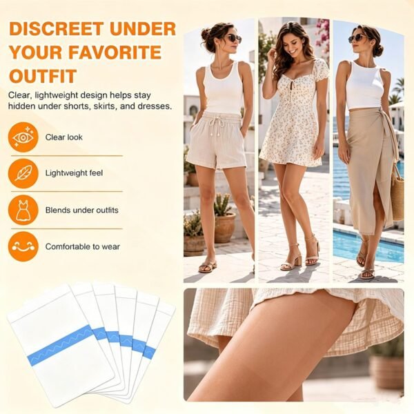 Invisible Thigh Tape for Women, Anti-Friction Body Tape for Thighs, Legs, Arms - 20 PCS (50%OFF)