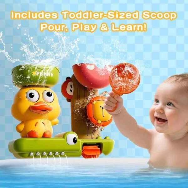 Toddler Bath Toys for Kids with Scoop & Strong Suction Cups (50%OFF)