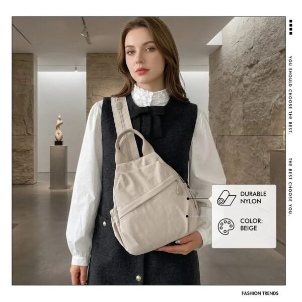 Women's 3-in-1 Convertible Mini Backpack Purse – Waterproof Crossbody Sling & Chest Bag with Multiple Pockets