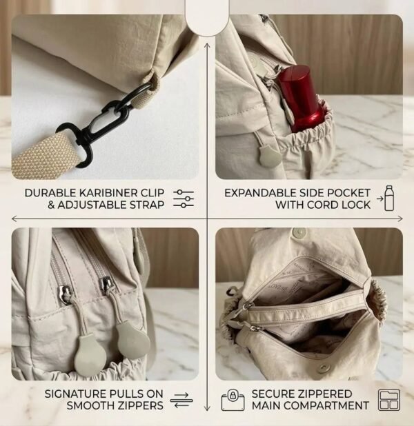 Women's 3-in-1 Convertible Mini Backpack Purse – Waterproof Crossbody Sling & Chest Bag with Multiple Pockets