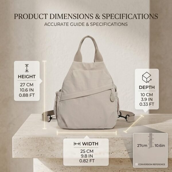 Women's 3-in-1 Convertible Mini Backpack Purse – Waterproof Crossbody Sling & Chest Bag with Multiple Pockets