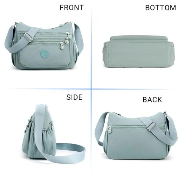 Nylon Anti-Theft Crossbody Bag – Multi-Pocket Shoulder Bag