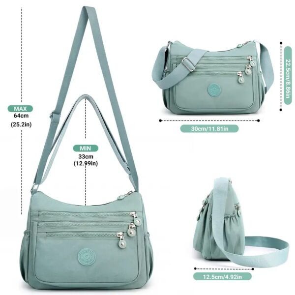 Nylon Anti-Theft Crossbody Bag – Multi-Pocket Shoulder Bag