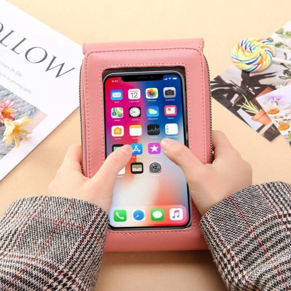 PU Leather Crossbody Phone Wallet