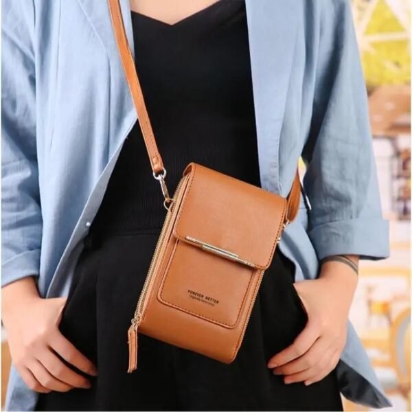 PU Leather Crossbody Phone Wallet