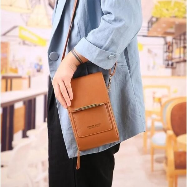 PU Leather Crossbody Phone Wallet